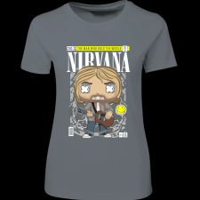 Createyou Nirvana Kurt Cobain - Női - Szürke - S női póló