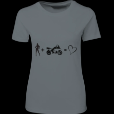 Createyou Nő + Motor = Szeretem - Női , Szürke , 2XL