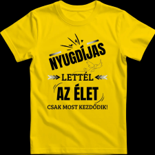 Createyou Nyugdíjas lettél - Férfi - Sárga - 3XL férfi póló