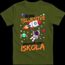 Createyou Óvoda teljesítve ... iskola - Gyermek , Sötétzöld , L