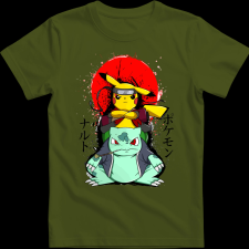 Createyou Pikachu 2 - Gyermek - Sötétzöld - XL gyerek póló