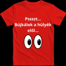 Createyou Pssszt... Bújkálok a hülyék elől... - Férfi - Piros - 2XL