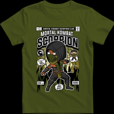 Createyou Scorpion - Férfi - Sötétzöld - 3XL férfi póló