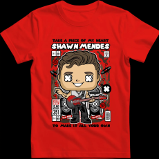Createyou Shawn Mendes - Férfi - Piros - 2XL