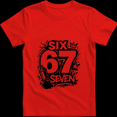 Createyou Six-Seven graffiti - Gyermek - Piros - S
