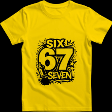 Createyou Six-Seven graffiti - Gyermek - Sárga - L