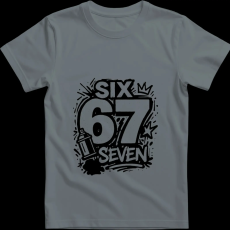 Createyou Six-Seven graffiti - Gyermek - Szürke - XL