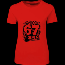 Createyou Six-Seven graffiti - Női - Piros - S