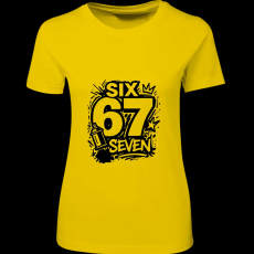 Createyou Six-Seven graffiti - Női - Sárga - XL