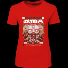 Createyou Skyrim - Női - Piros - S női póló