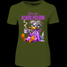 Createyou Speciális alvós pólóm - Női , Sötétzöld , M