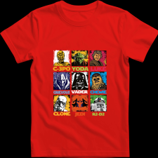 Createyou Star Wars 2 - Gyermek - Piros - XL gyerek póló
