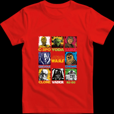 Createyou Star Wars - Gyermek - Piros - M gyerek póló