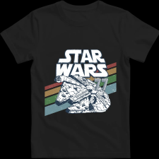 Createyou Star Wars Millennium Falcon 2 '77 - Gyermek - Fekete - XS gyerek póló