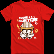 Createyou Star Wars Rex klón kapitány 2 - Gyermek - Piros - M gyerek póló