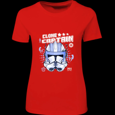 Createyou Star Wars Rex klón kapitány - Női - Piros - M női póló