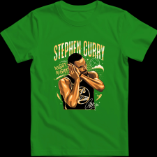 Createyou Stephen Curry - Gyermek - Zöld - XL gyerek póló