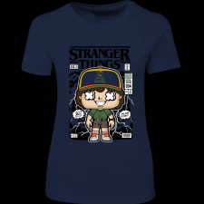 Createyou Stranger Things Dustin - Női - Sötétkék - S női póló