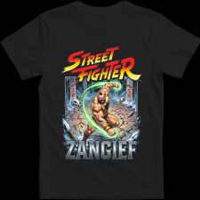 Createyou Street Fighter Zangief - Férfi - Fekete - XL férfi póló