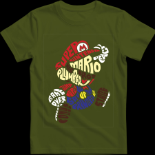 Createyou Super Mario - Férfi - Sötétzöld - 3XL férfi póló