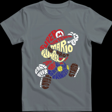 Createyou Super Mario - Férfi - Szürke - S férfi póló