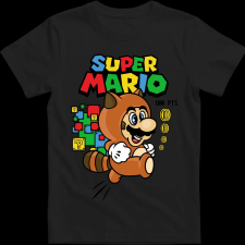 Createyou Super Mario mosómedve - Férfi - Fekete - S férfi póló