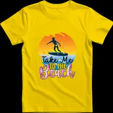 Createyou Take Me to the Beach - Gyermek , Sárga , S gyerek póló