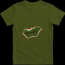 Createyou Talpra magyar... - Gyermek , Sötétzöld , XS gyerek póló