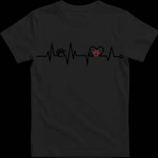 Createyou Tappancs EKG - Férfi , Fekete , L férfi póló