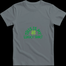 Createyou This is my Lucky Shirt - Gyermek , Szürke , M gyerek póló