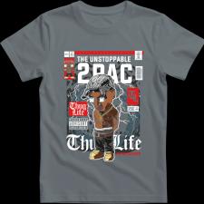 Createyou Tupac - Gyermek - Szürke - M gyerek póló