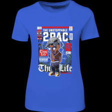 Createyou Tupac - Női - Királykék - 2XL női póló
