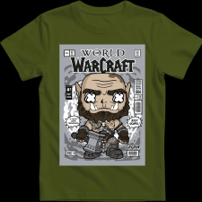 Createyou War Craft - Férfi - Sötétzöld - XL férfi póló