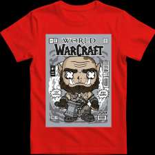 Createyou War Craft - Gyermek - Piros - XS gyerek póló