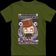 Createyou Willy Wonka And The Chocolate Factory - Gyermek - Sötétzöld - S gyerek póló
