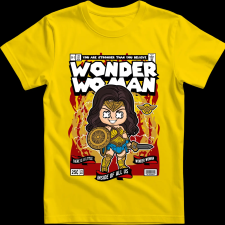 Createyou Wonder Woman - Gyermek - Sárga - XL gyerek póló