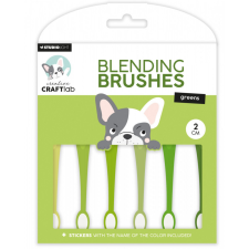 Creative Craftlab Greens Blender ecset CCL Blending brushes 2 cm 6 db ecset