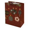 Creative Dísztasak CREATIVE Luxury M 18x23x10 cm karácsonyi piros mintás matt zsinórfüles