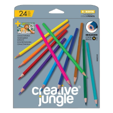 Creative Jungle Színes ceruza CREATIVE JUNGLE grey háromszögletű 24 db/készlet színes ceruza