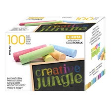 Creative Jungle Táblakréta CREATIVE JUNGLE színes kerek 100 db/doboz kréta