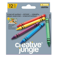 Creative Jungle Zsírkréta CREATIVE JUNGLE grey 12 szín/készlet kréta
