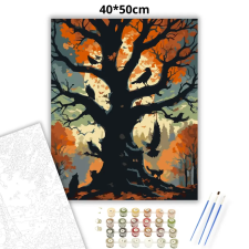 Creative Land Kft A fekete tölgy - számfestő készlet – 40×50 cm (Keretre feszítve) kreatív és készségfejlesztő