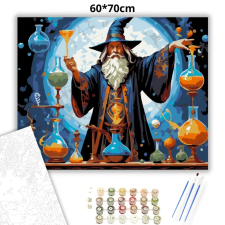Creative Land Kft Alkimista varázsló - számfestő készlet – 60×70 cm (Keretre feszítve) kreatív és készségfejlesztő