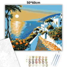 Creative Land Kft Aranyló öböl csendje - számfestő készlet – 50×60 cm (Keretre feszítve) kreatív és készségfejlesztő