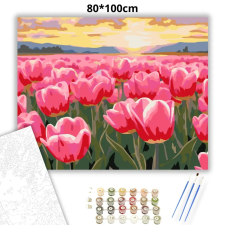 Creative Land Kft Aranyló tulipán tenger - számfestő készlet – 80×100 cm (Keret nélkül) kreatív és készségfejlesztő