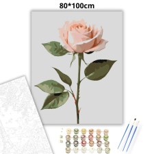 Creative Land Kft Bársonyos rózsaszál - számfestő készlet – 80×100 cm (Keret nélkül) kreatív és készségfejlesztő