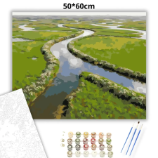 Creative Land Kft Csendes folyóív - számfestő készlet – 50×60 cm (Keretre feszítve) kreatív és készségfejlesztő