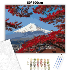 Creative Land Kft Csendes Fudzsi-csúcs - számfestő készlet – 80×100 cm (Keretre feszítve) kreatív és készségfejlesztő