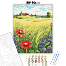 Creative Land Kft Csendes vidéki ház - számfestő készlet – 50×60 cm (Keret nélkül) kreatív és készségfejlesztő