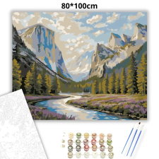 Creative Land Kft Derűs folyókanyar - számfestő készlet – 80×100 cm (Keret nélkül) kreatív és készségfejlesztő